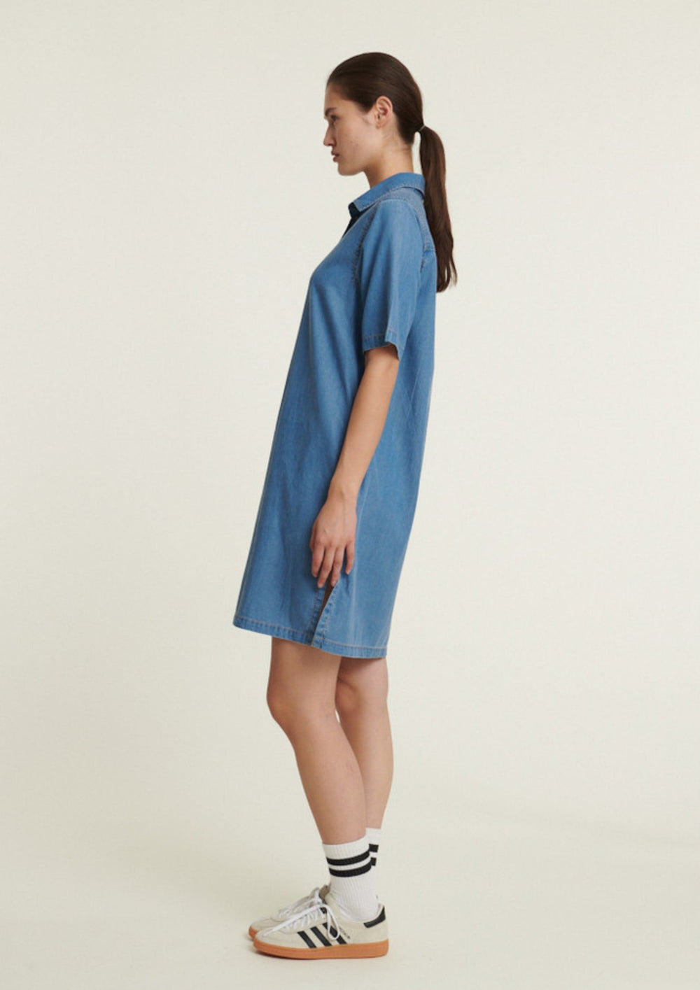 Basic Apparel - Bine Polo Dress - Light Denim