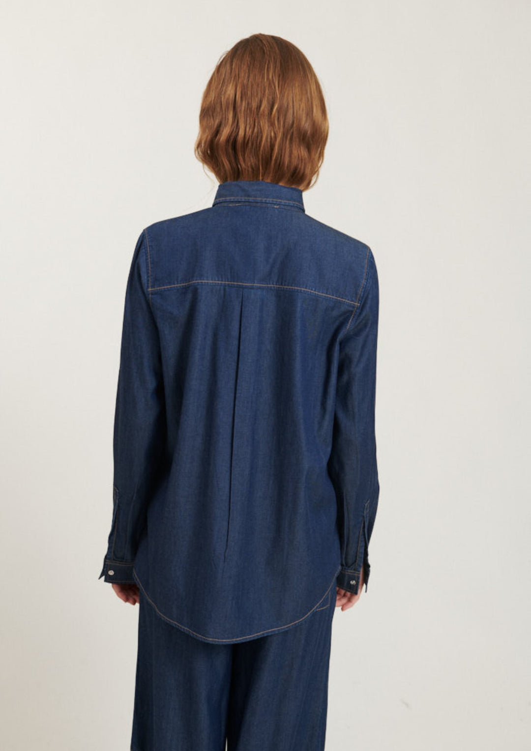 Basic Apparel - Bine Skjorte - Mid Blue
