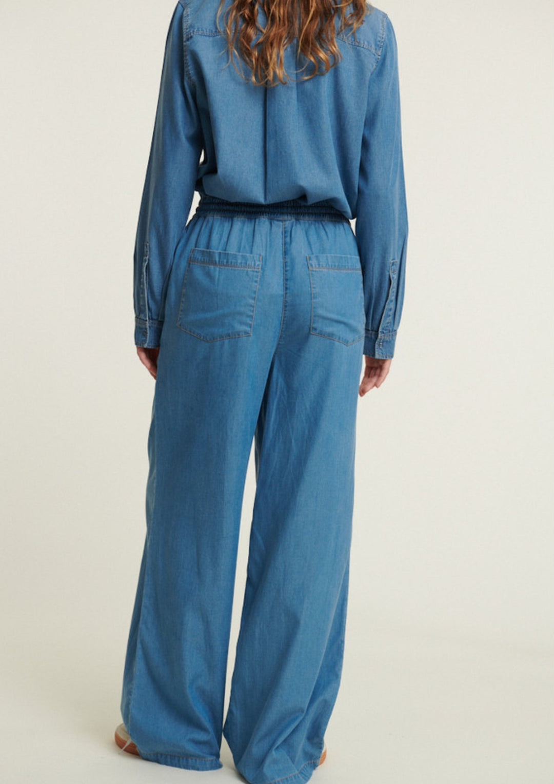 Basic Apparel - Bine Wide Pants - Light Blue