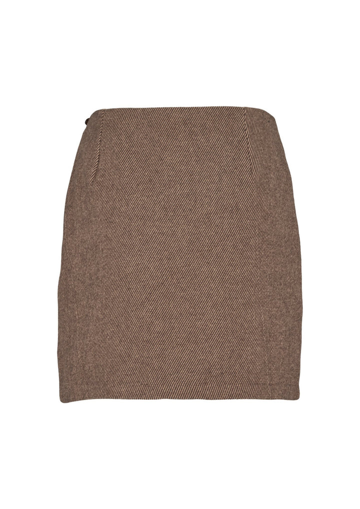 Basic Apparel - Dina Short Nederdel - Chocolate Torte / Pumic St
