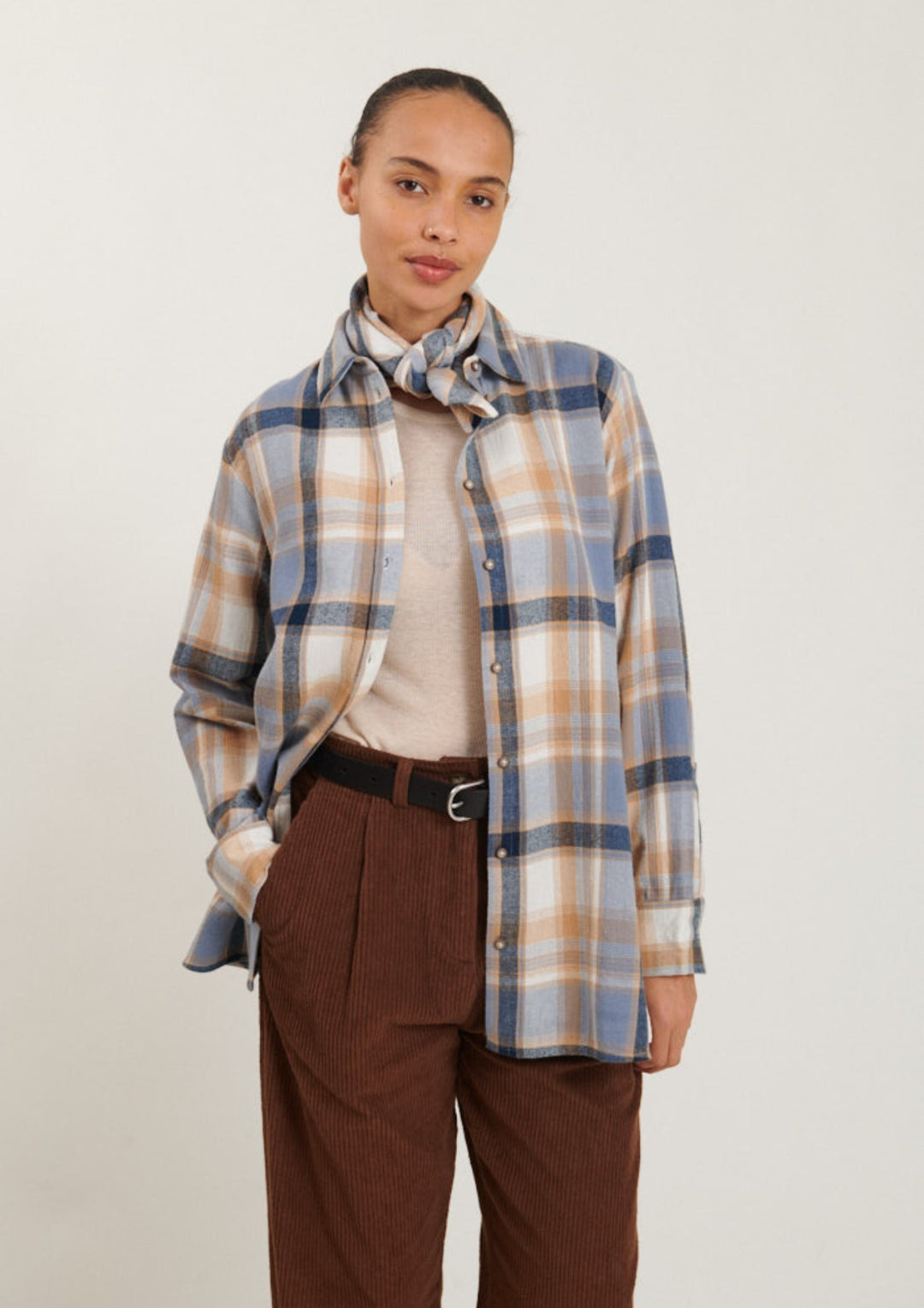 Basic Apparel - Lula Oversized Skjorte - Sky Captain / Asleigh Blue