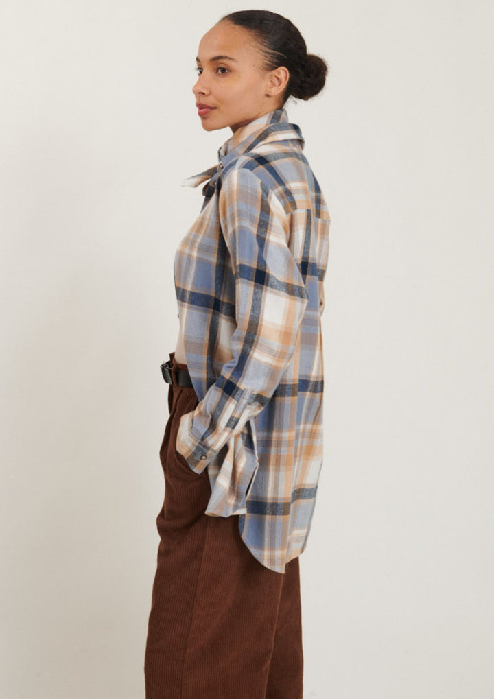 Basic Apparel - Lula Oversized Skjorte - Sky Captain / Asleigh Blue