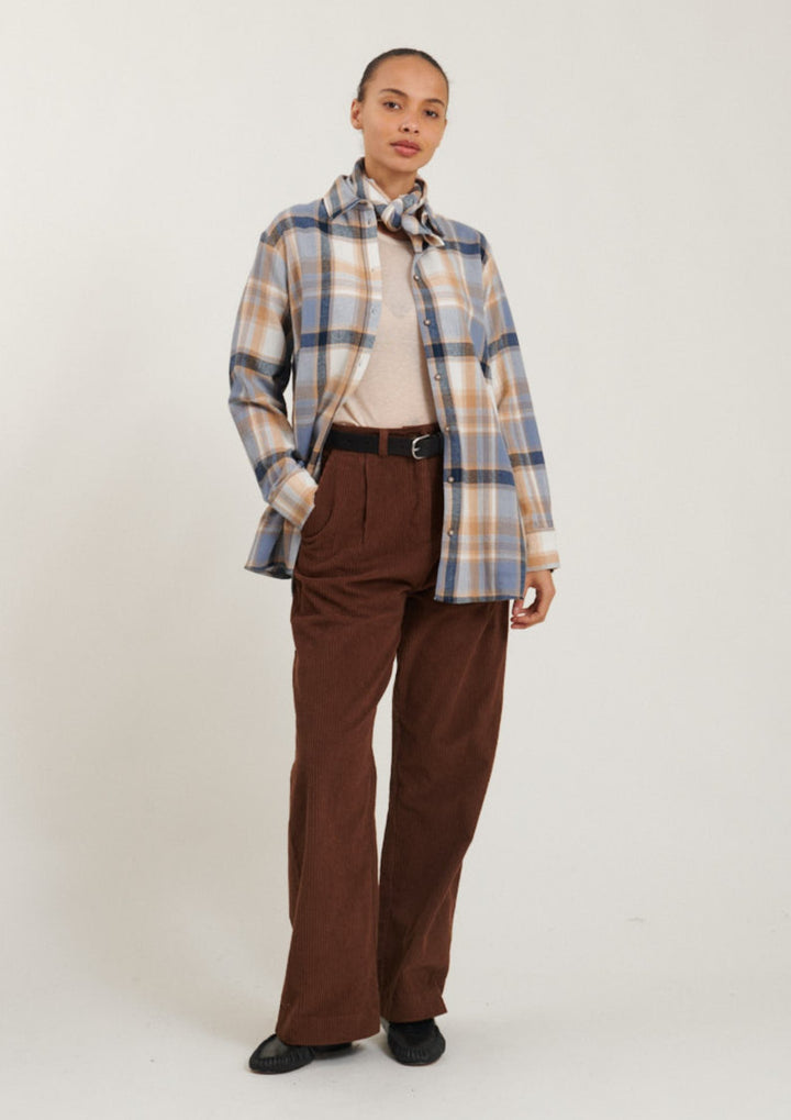 Basic Apparel - Lula Oversized Skjorte - Sky Captain / Asleigh Blue