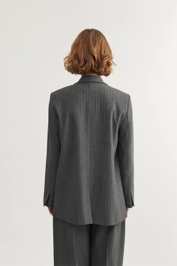 Basic Apparel - Marjorie Blazer - D. Grey Melange/Birch