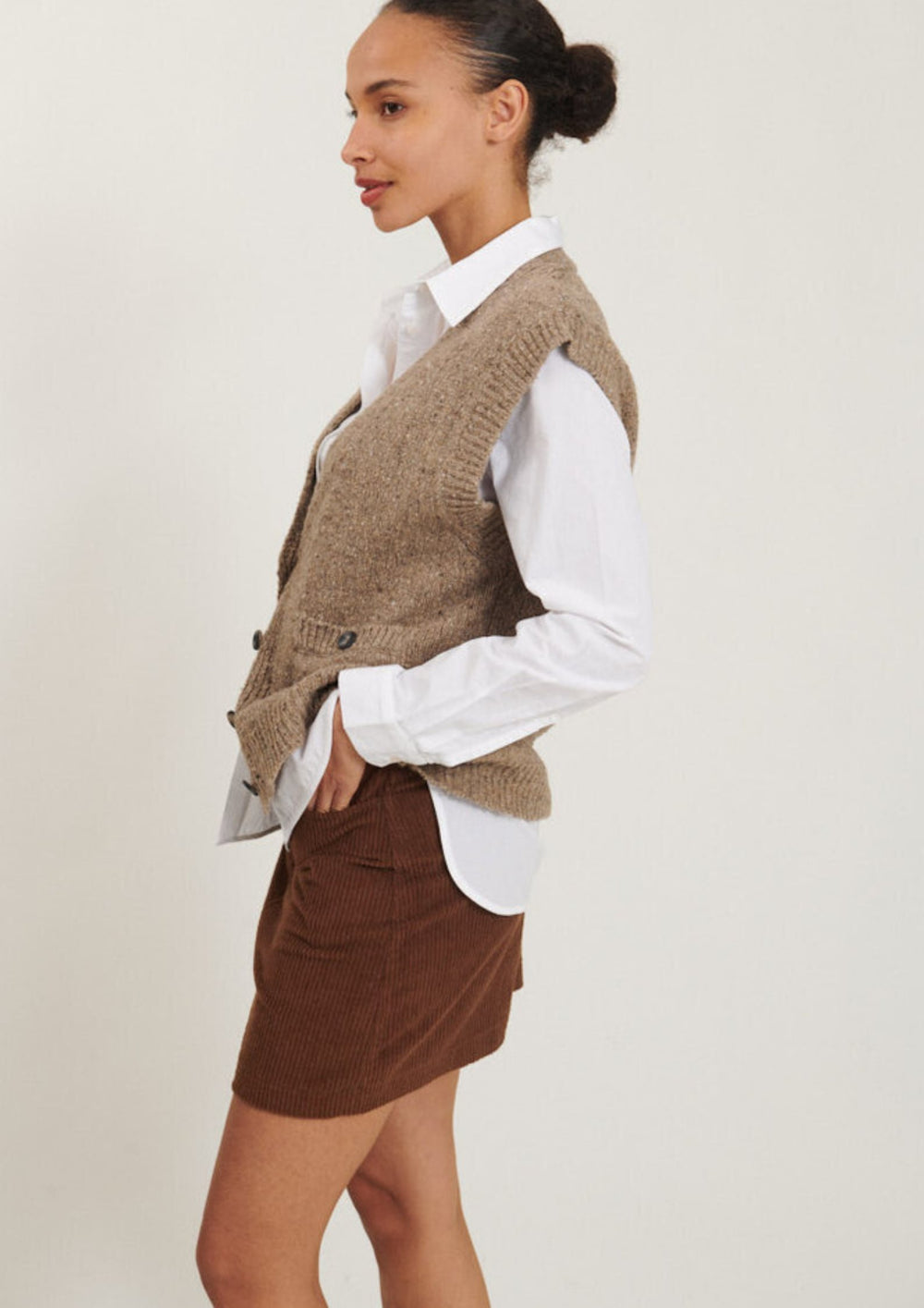 Basic Apparel - Puzzle Vest - Greige