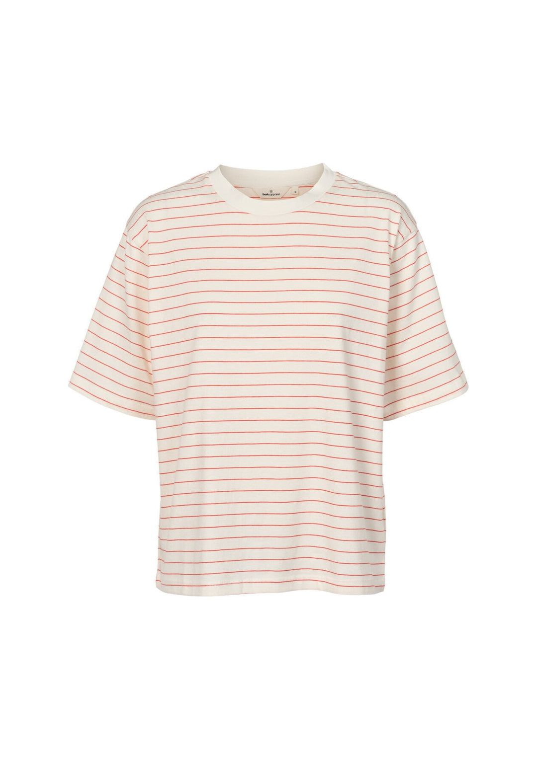 Basic Apparel - Raja Stripe Tee - Grenadine / Whisper white