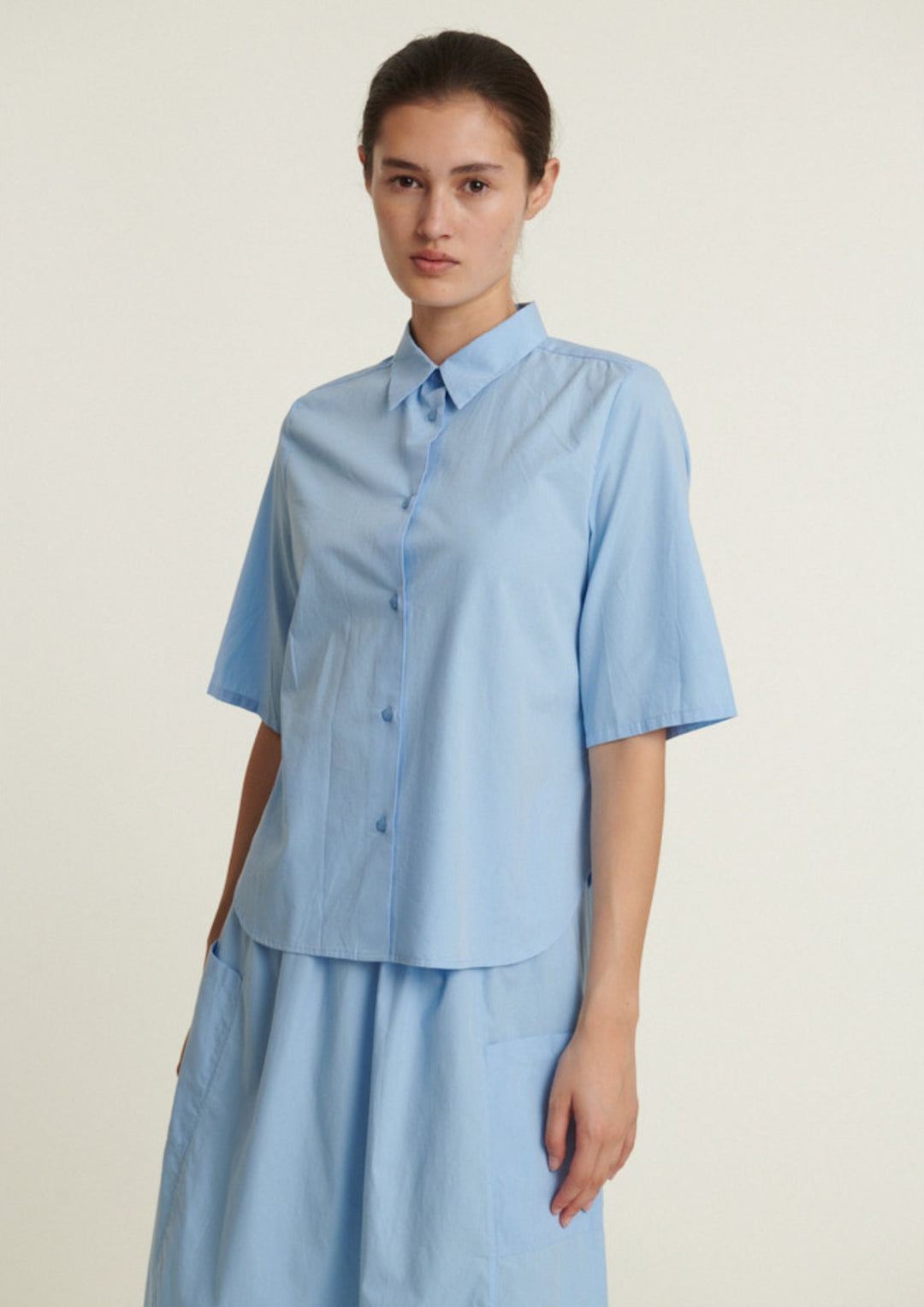 Basic Apparel - Silje SS Shirt - Frozen Fjord