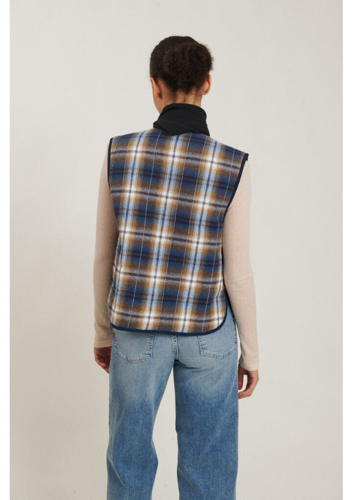 Basic Apparel - Trudie Vest - Tobacco / Classic Blue