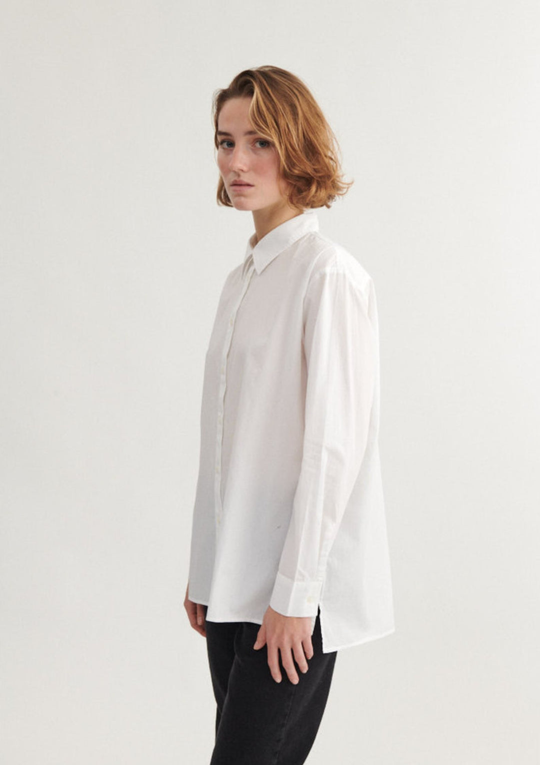 Basic Apparel - Vilde Loose Shirt - White