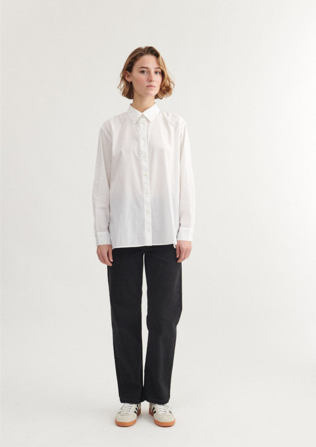 Basic Apparel - Vilde Loose Shirt - White