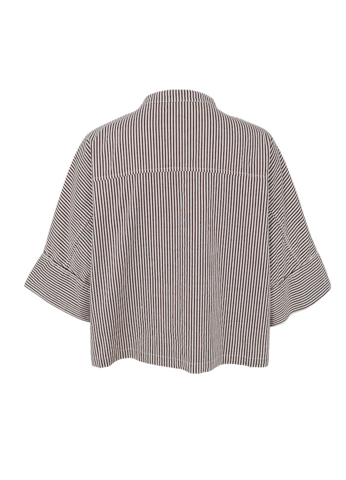Black Colour - Ally Loose Shirt - Cream - ONESIZE