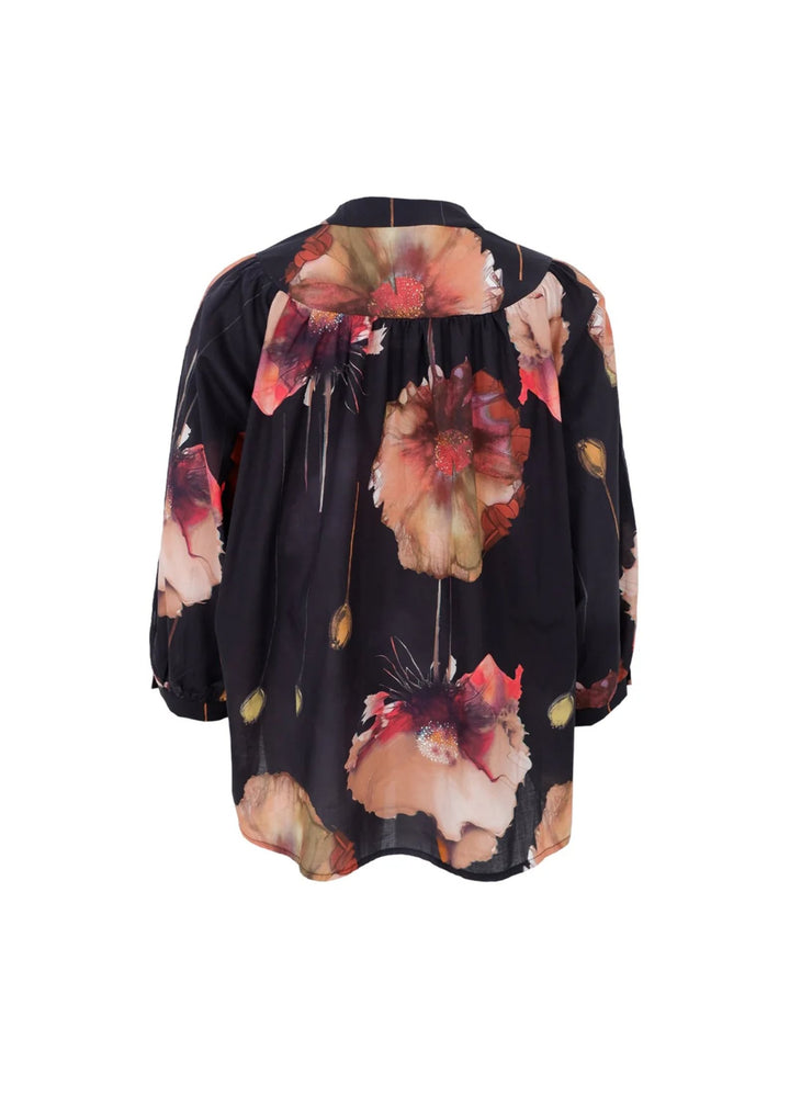 Black Colour - BCCeline Bluse - Black Flower - Onesize