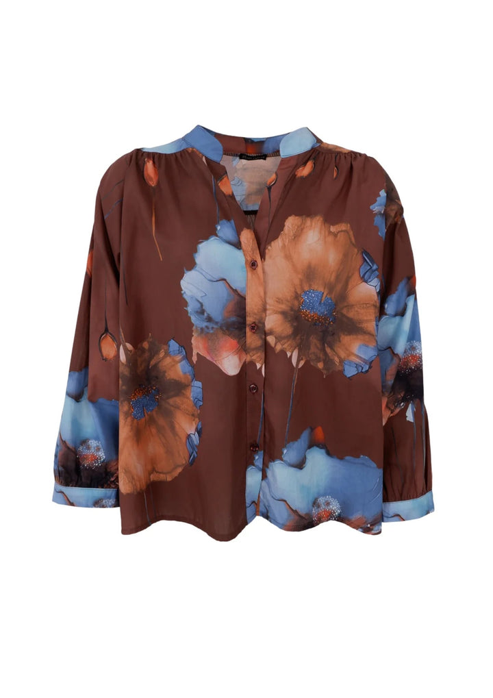 Black Colour - BCCeline Bluse - Coffee Flower - Onesize