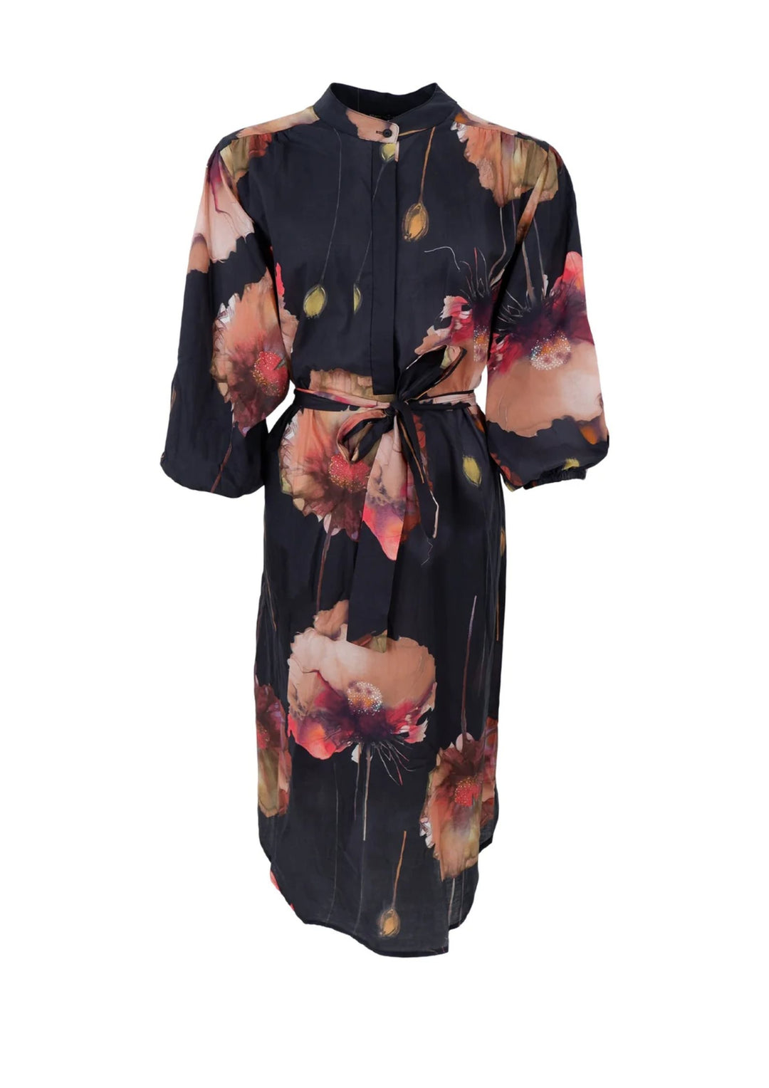 Black Colour - BCCeline Kjole - Black Flower