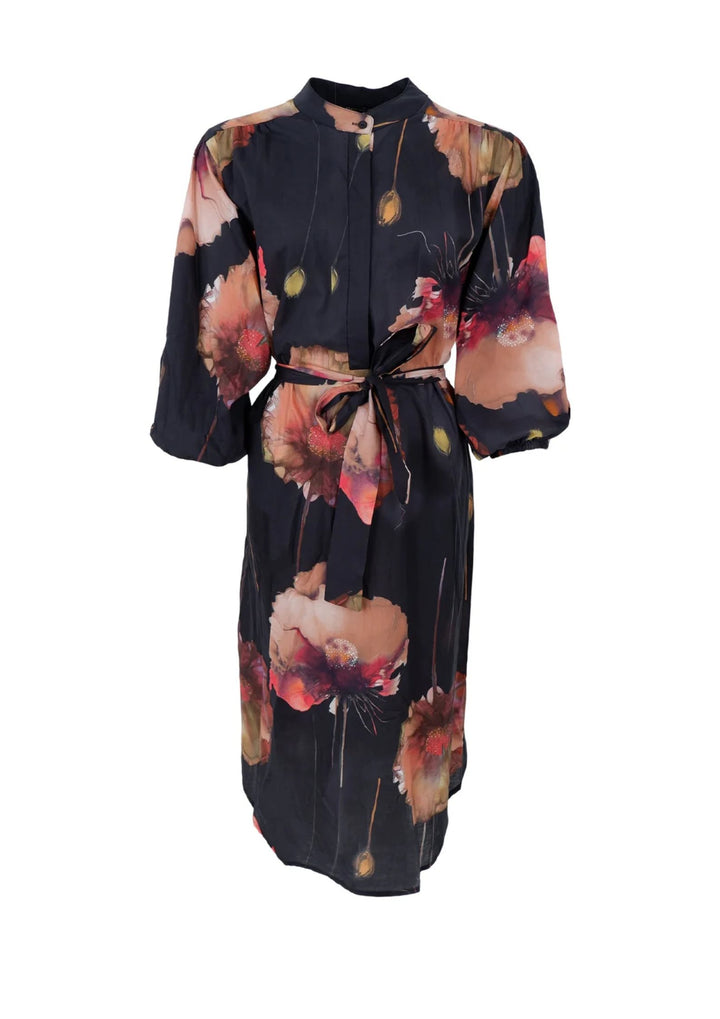 Black Colour - BCCeline Kjole - Black Flower