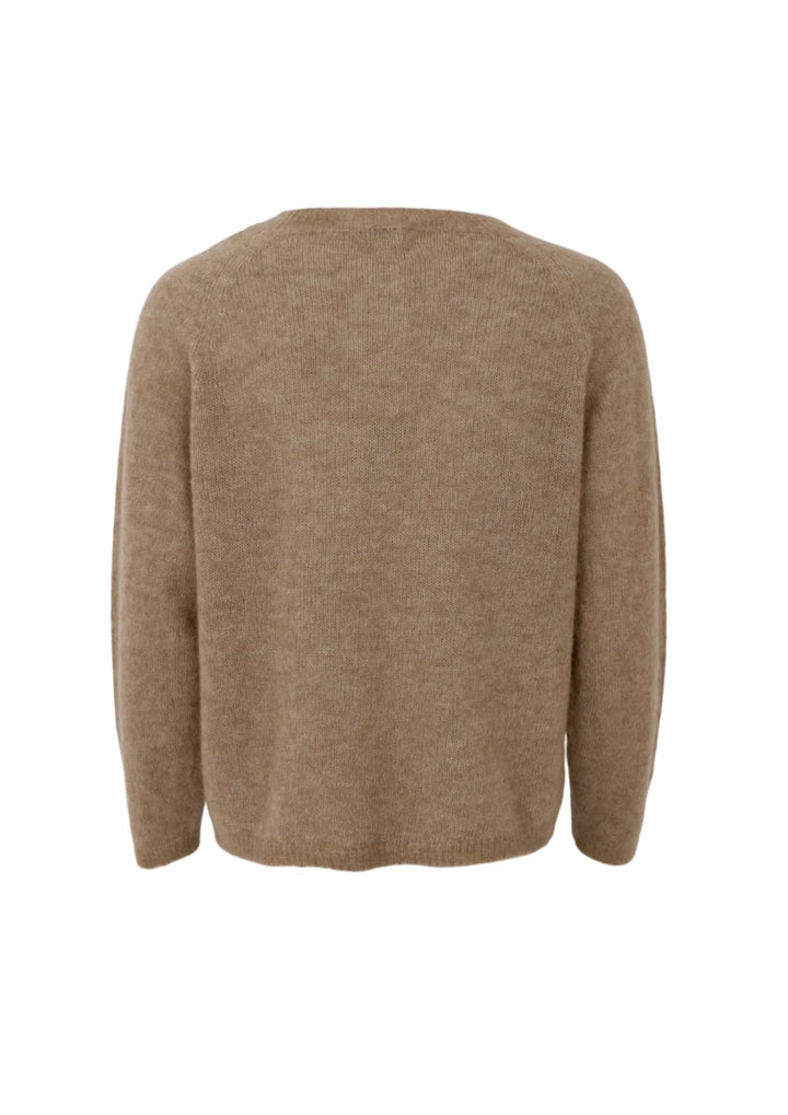 Black Colour - BCDell LS Strik Jumper - Latte