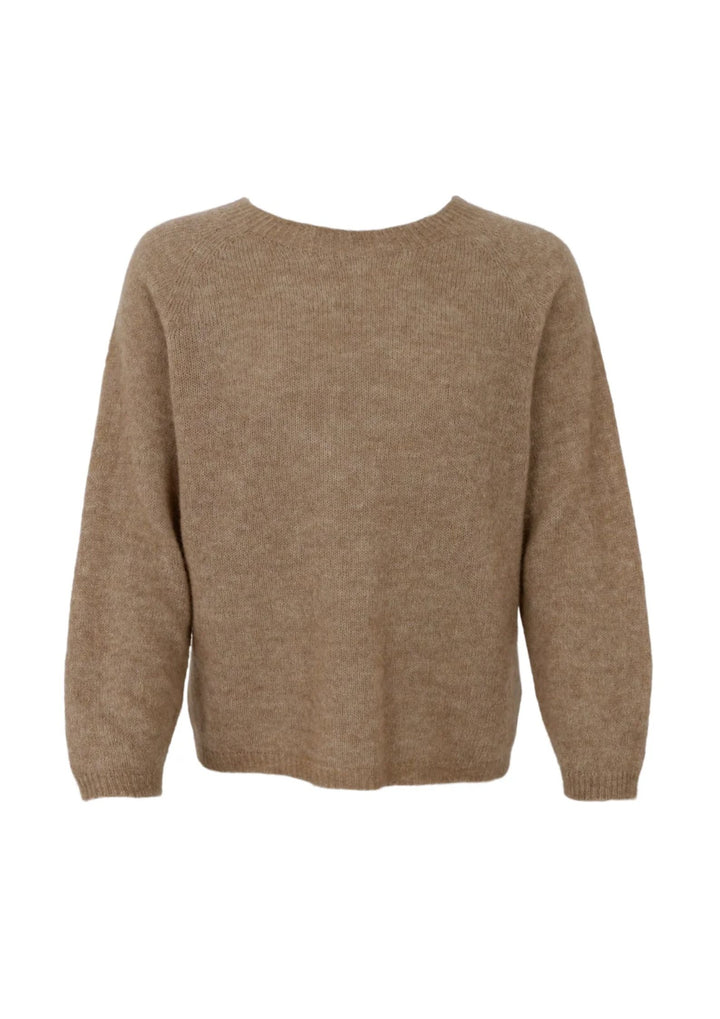 Black Colour - BCDell LS Strik Jumper - Latte