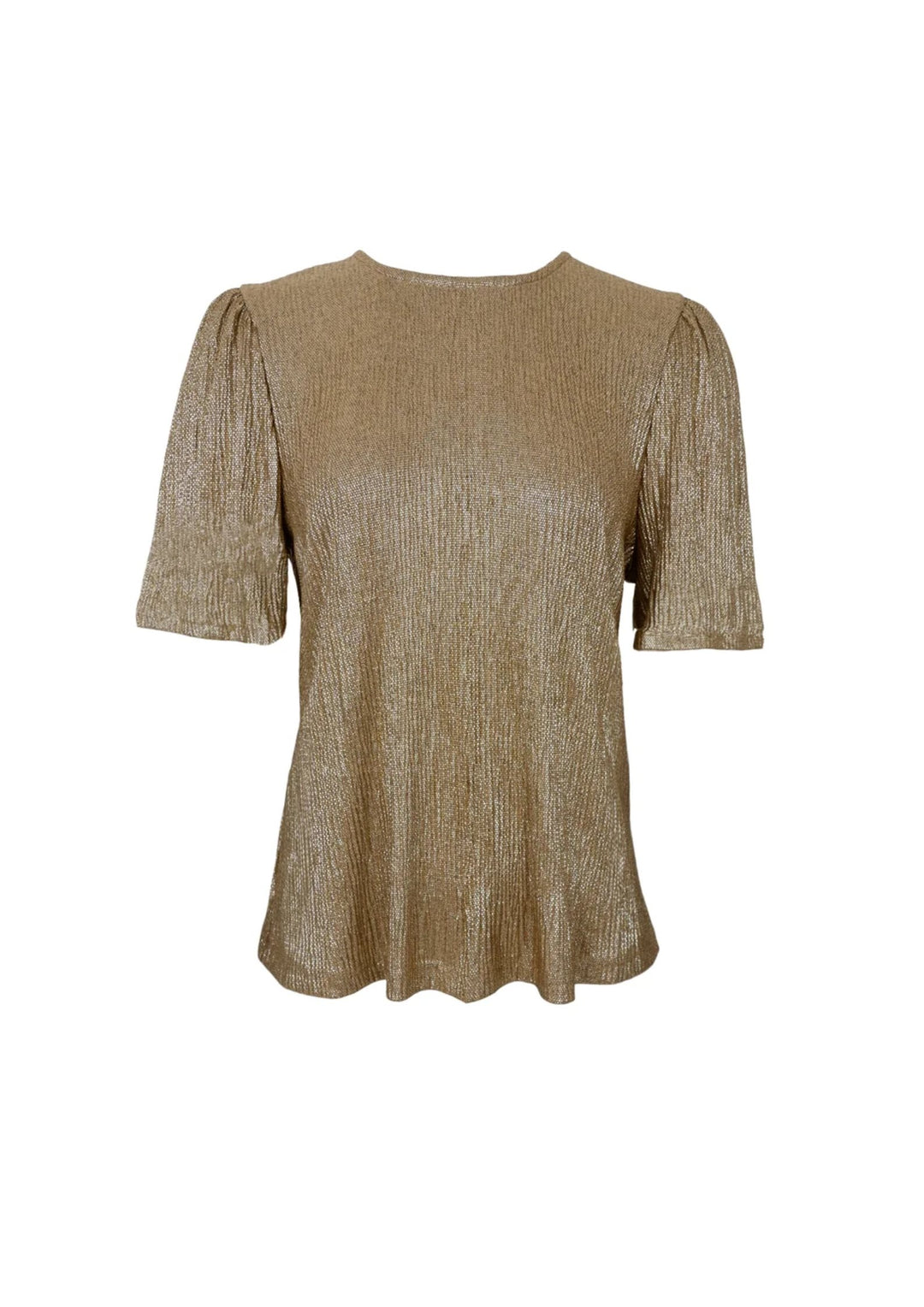 Black Colour - BCGlossy Bluse - Golden