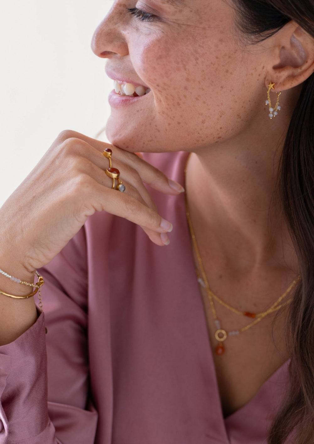 A Beautiful Story - Faithful - Guld Ring GP - Moonstone - Onesize