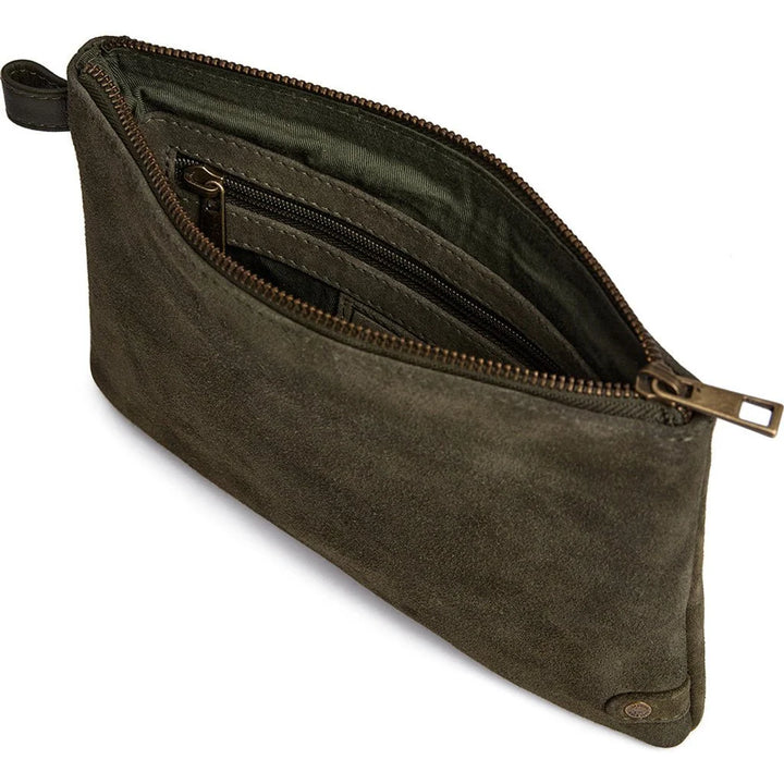 Depeche - Bilbao Clutch ruskind - Army Green - ONESIZE