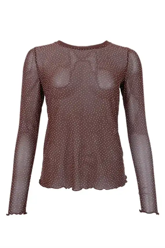 Black Colour - BCAlexis Tee - W/Stones - Coffee