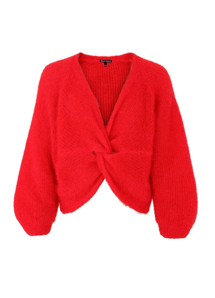 Black Colour - Bjoerk Cross Jumper - Red