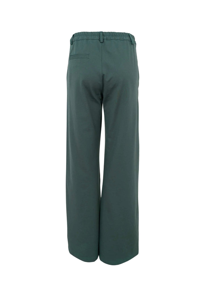 Black Colour - Davi Casual Box Pants - Bottle Green