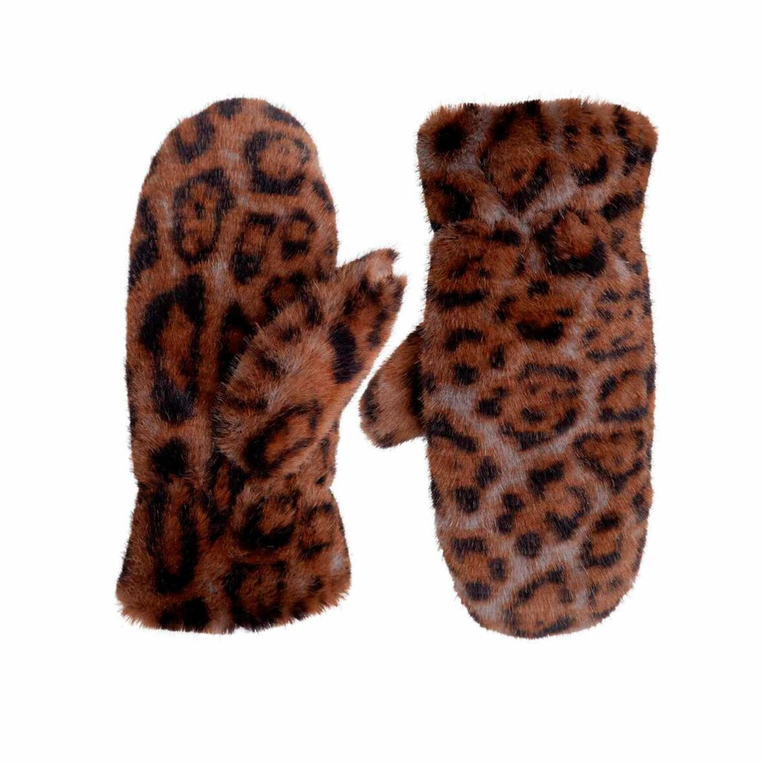 Black Colour - Blaze Soft Mittens - Mocca Leo - Onesize