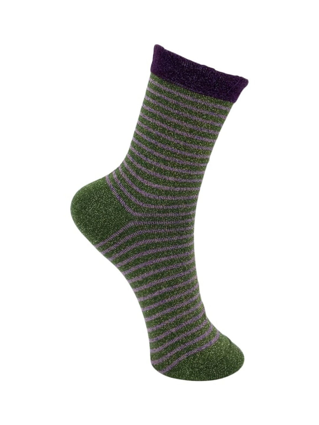 Black Colour - Flash Stripe Socks - Army