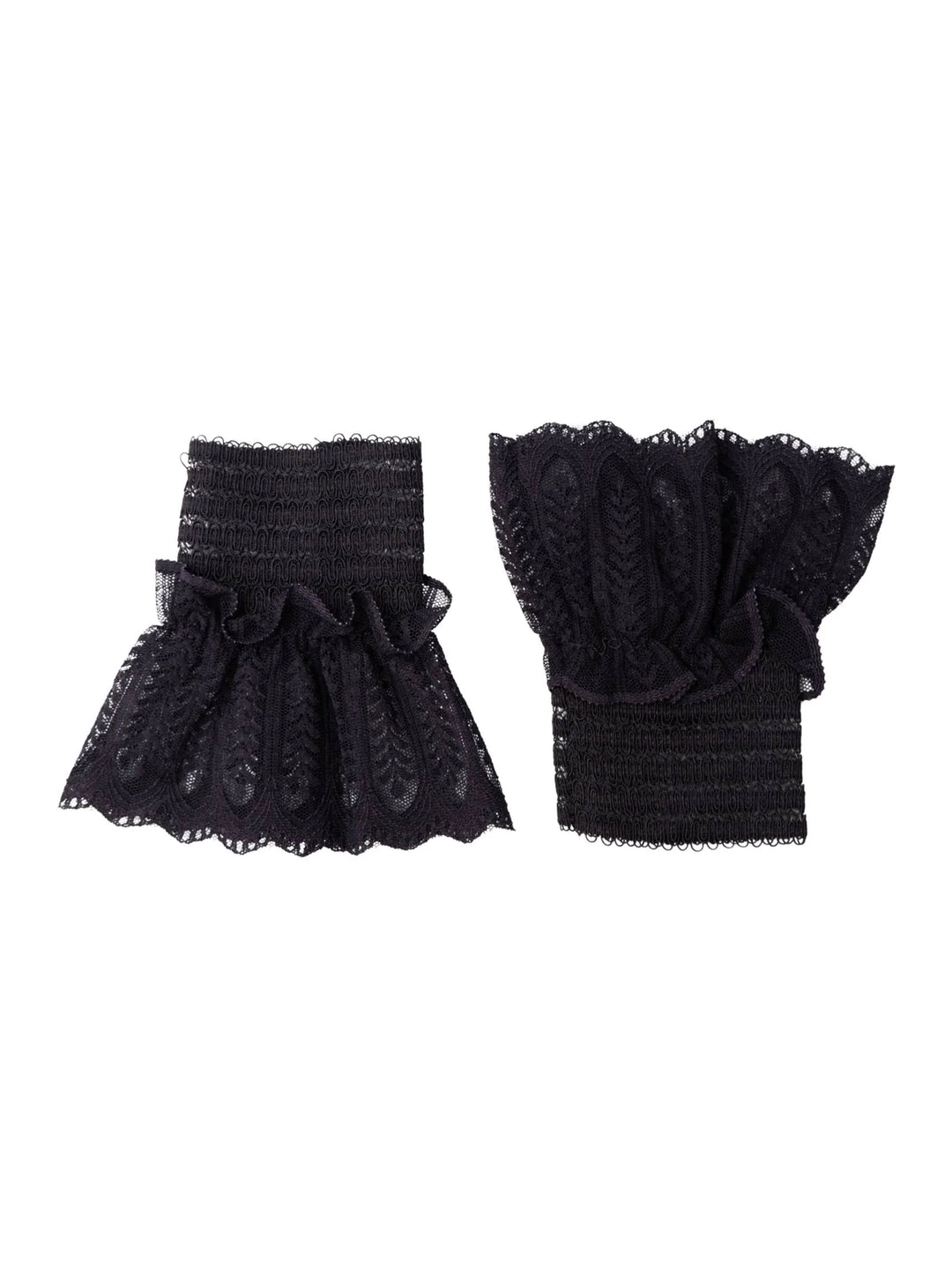 Black Colour - Reeva Lace Cuffs - ONESIZE
