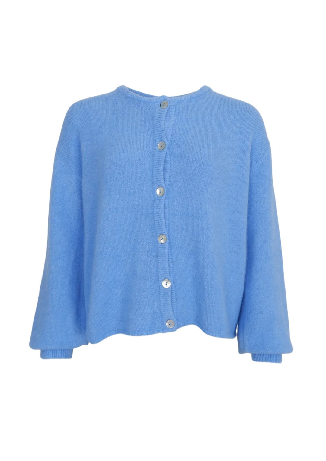 Black Color BCBella Strik Cardigan - Sky Blue