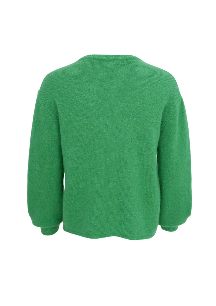 Black Color BCBella Strik Cardigan - Green