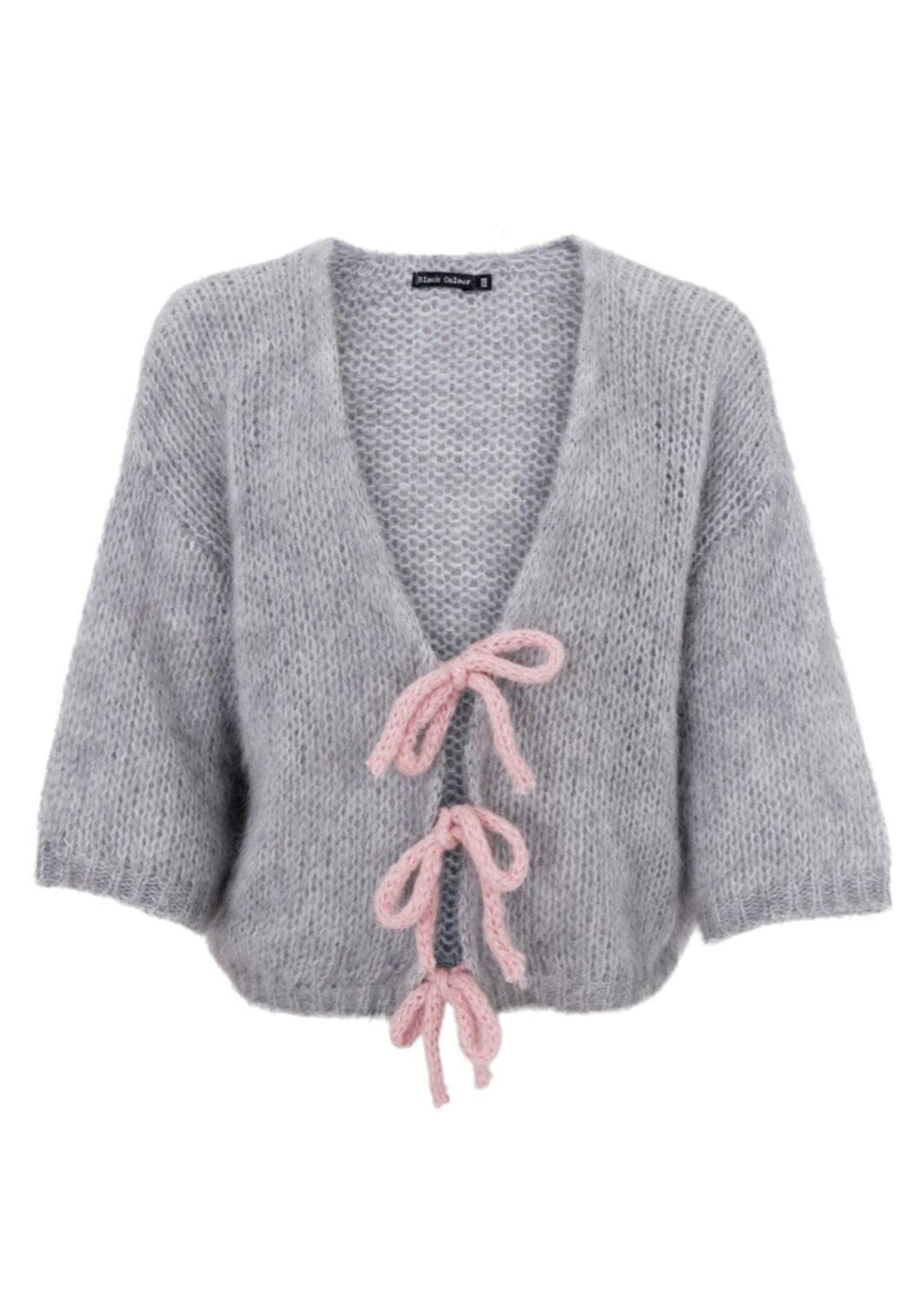Black Colour - BCCasey Bow Cardigan - Onesize