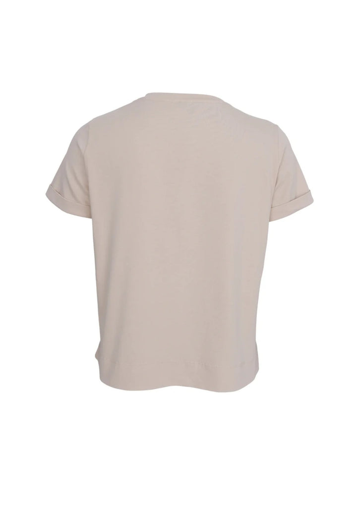 Black Color BcMay SS Tee - Sand