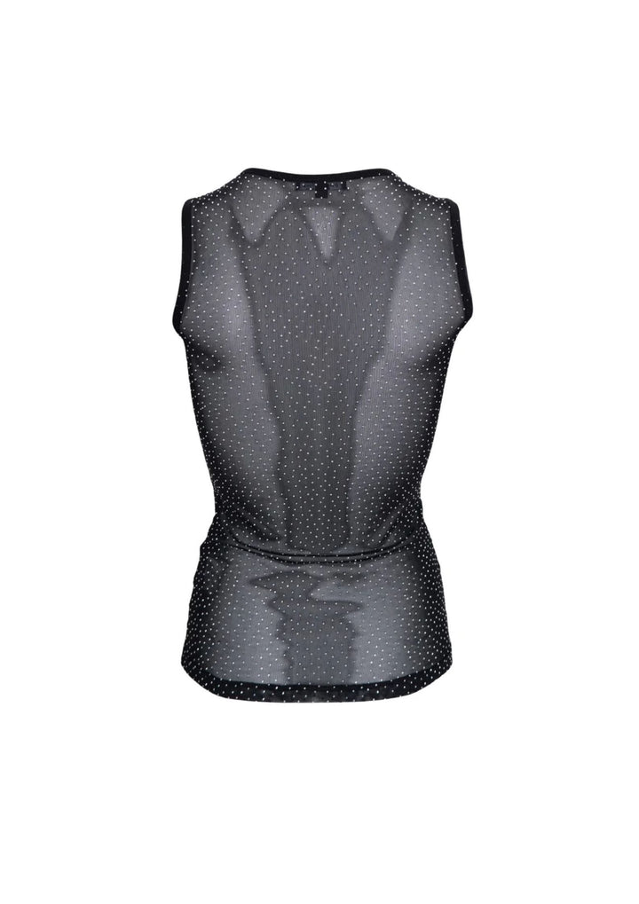 Black Colour - Alexis Mesh - Tank Top - Black