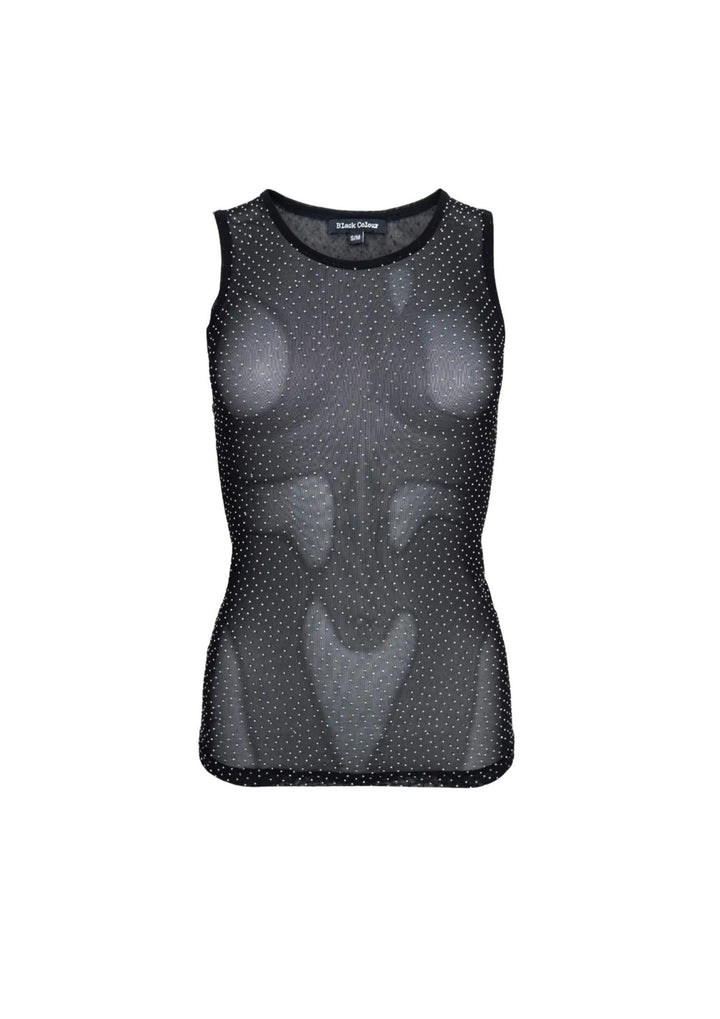 Black Colour - Alexis Mesh - Tank Top - Black