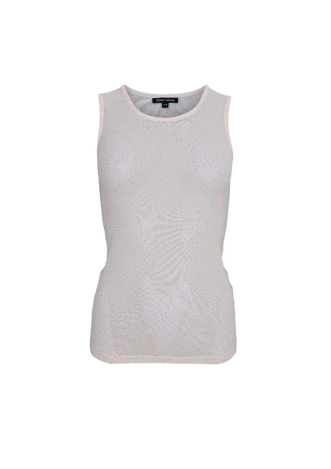 Black Colour - Alexis Mesh - Tank Top - Nude