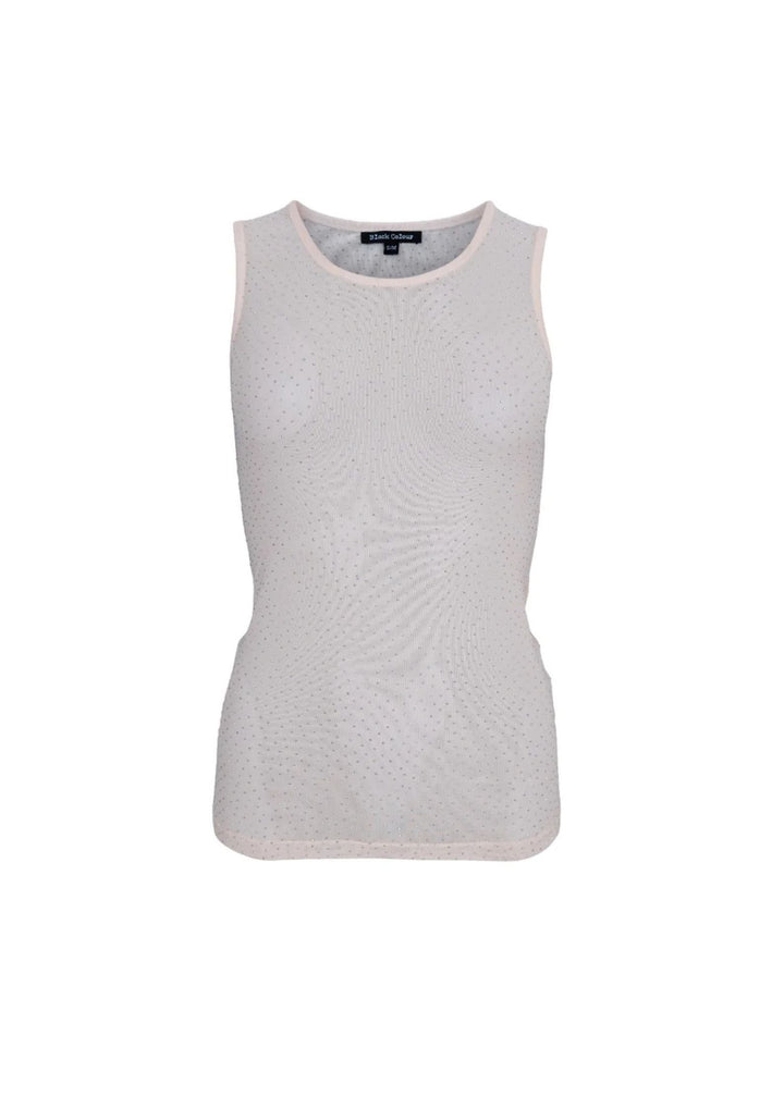 Black Colour - Alexis Mesh - Tank Top - Nude