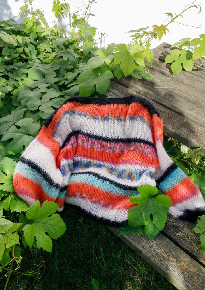 Black Colour - BCAdria Multi Striped - Sweater - Orange Mix