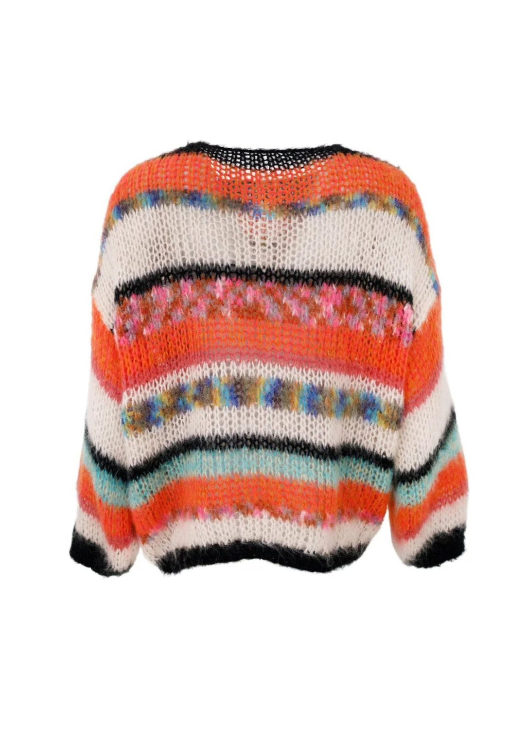 Black Colour - BCAdria Multi Striped - Sweater - Orange Mix