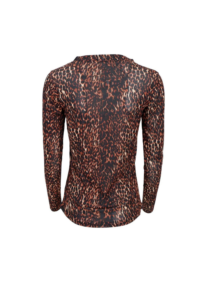 Black Colour - BCAnnie Mesh Bluse - Brown Leo