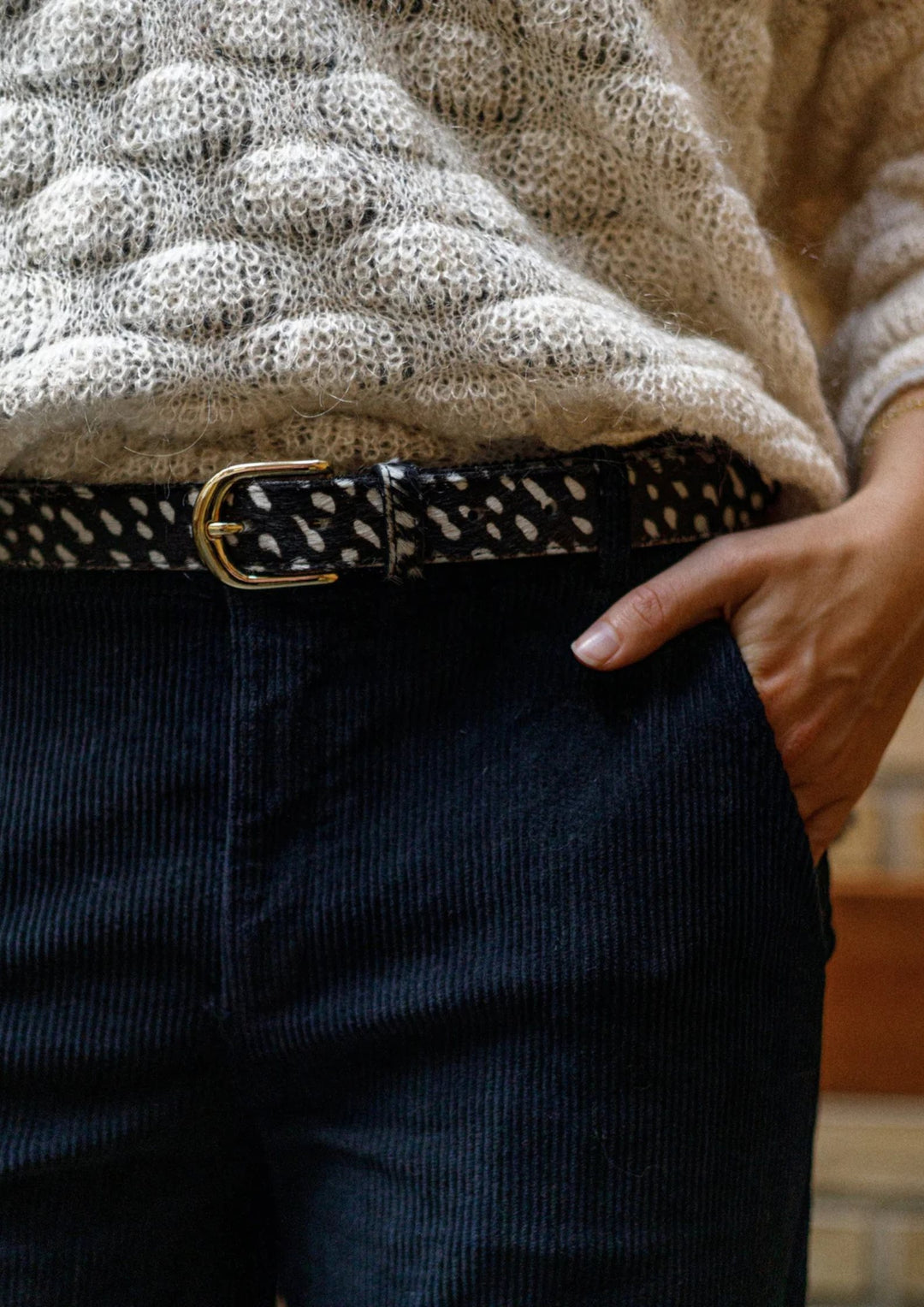 Black Colour - BCBellis Bælte - Black Dotted