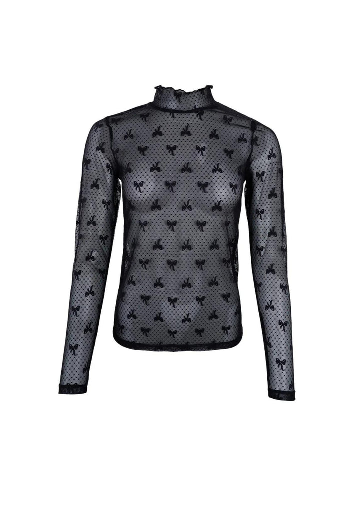 Black Colour - BCBowie Mesh Bluse - Black