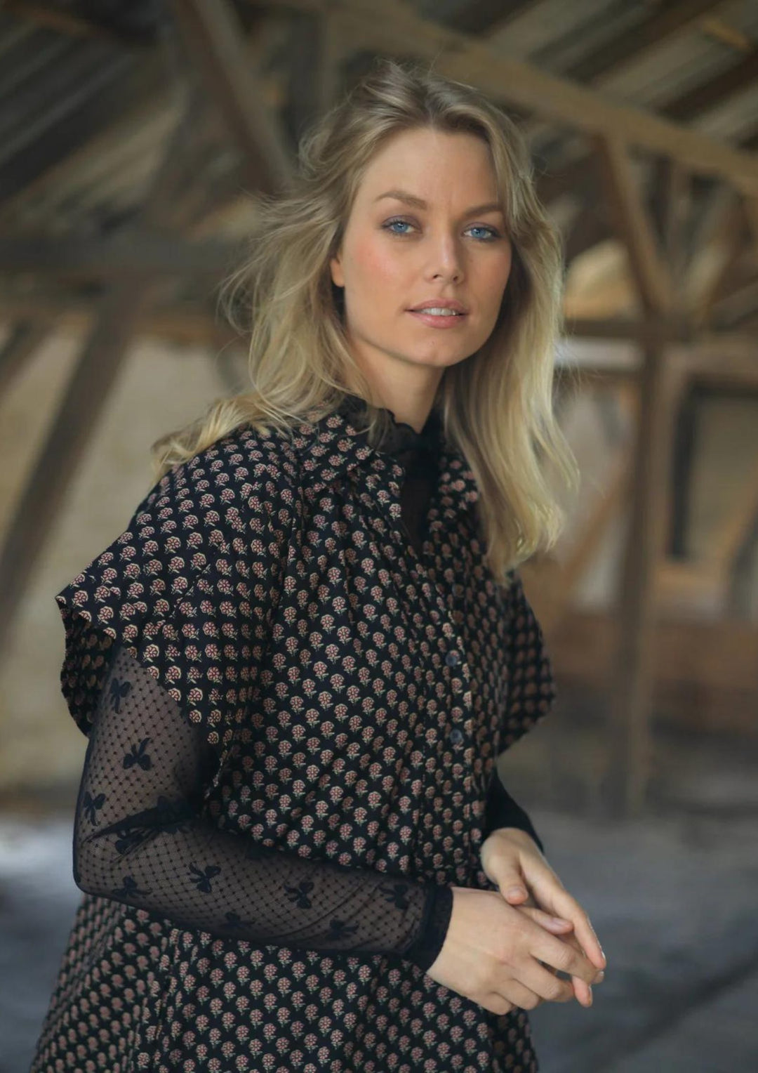 Black Colour - BCBowie Mesh Bluse - Black