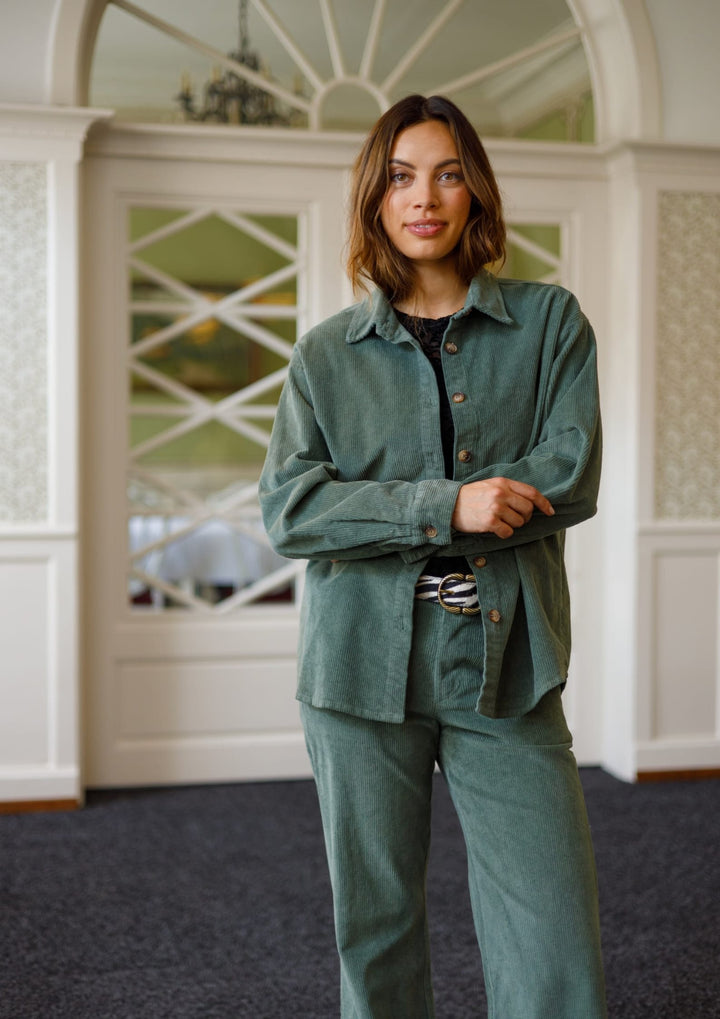 Black Colour - BCCora Corduroy Skjorte Jakke - Moss Green