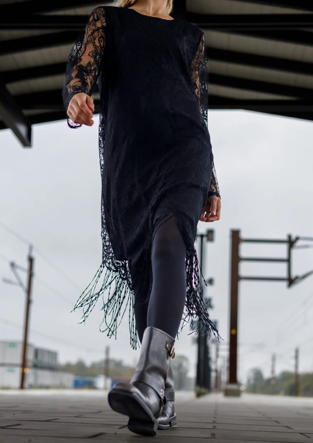 Black Colour - BCFrancis Lace Kjole - Black