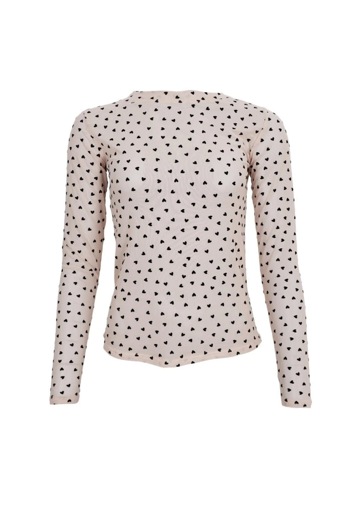 Black Colour - BCIsole - Mesh bluse - nude heart