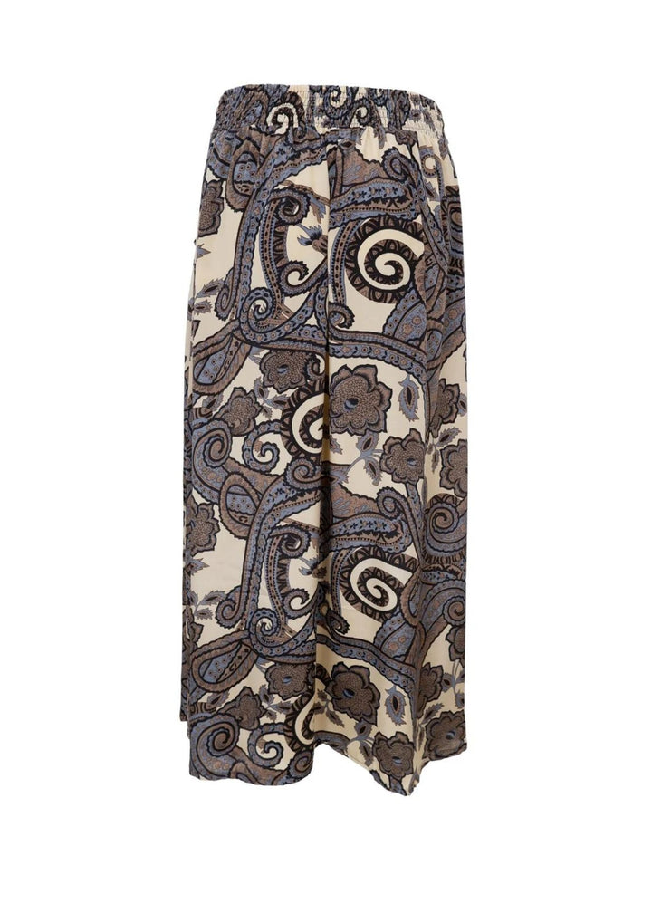 Black Colour - BCLuna Regular Nederdel - Grey Paisley