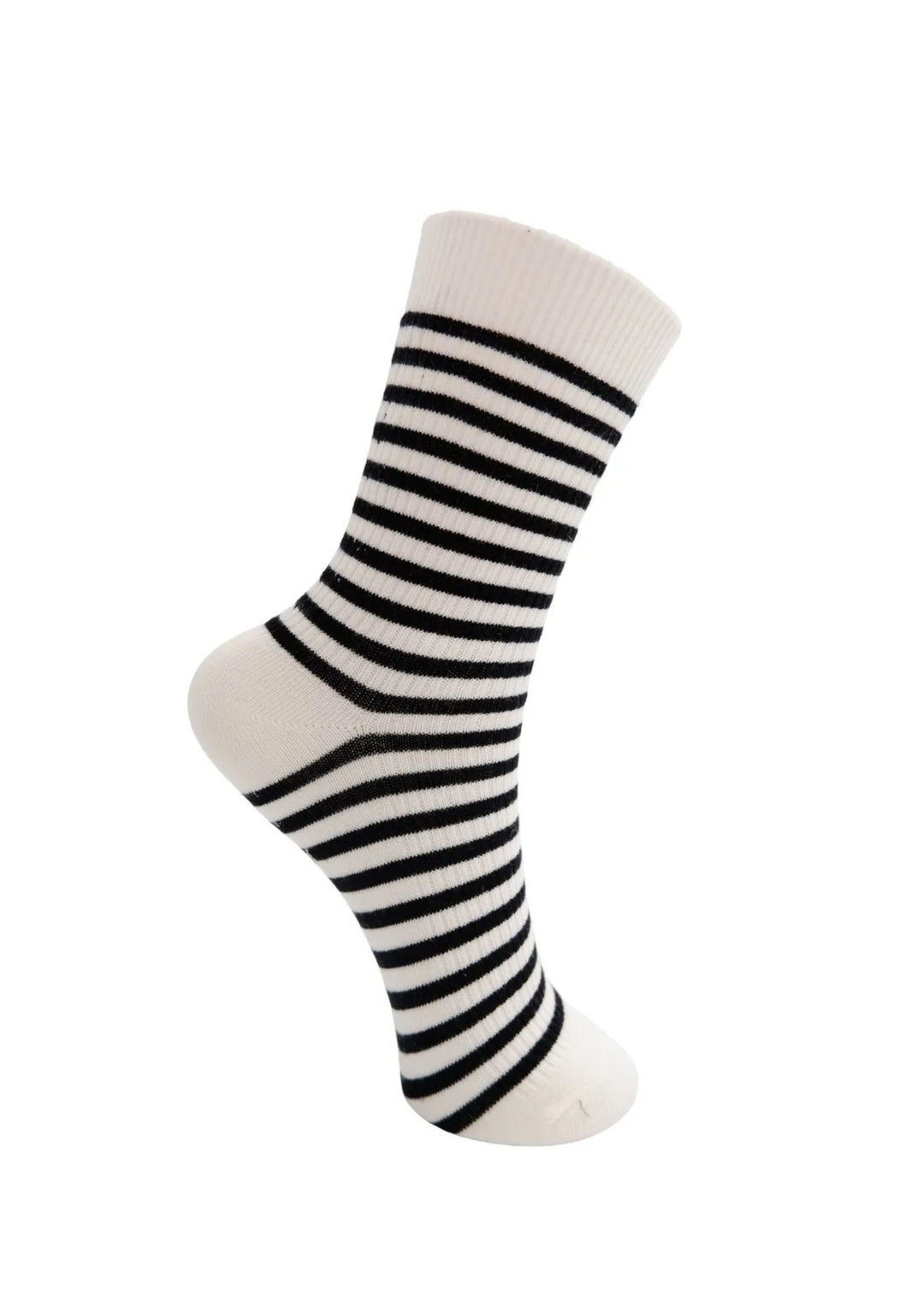Black Colour - BCMyra - Strømper - Black striped - One Size