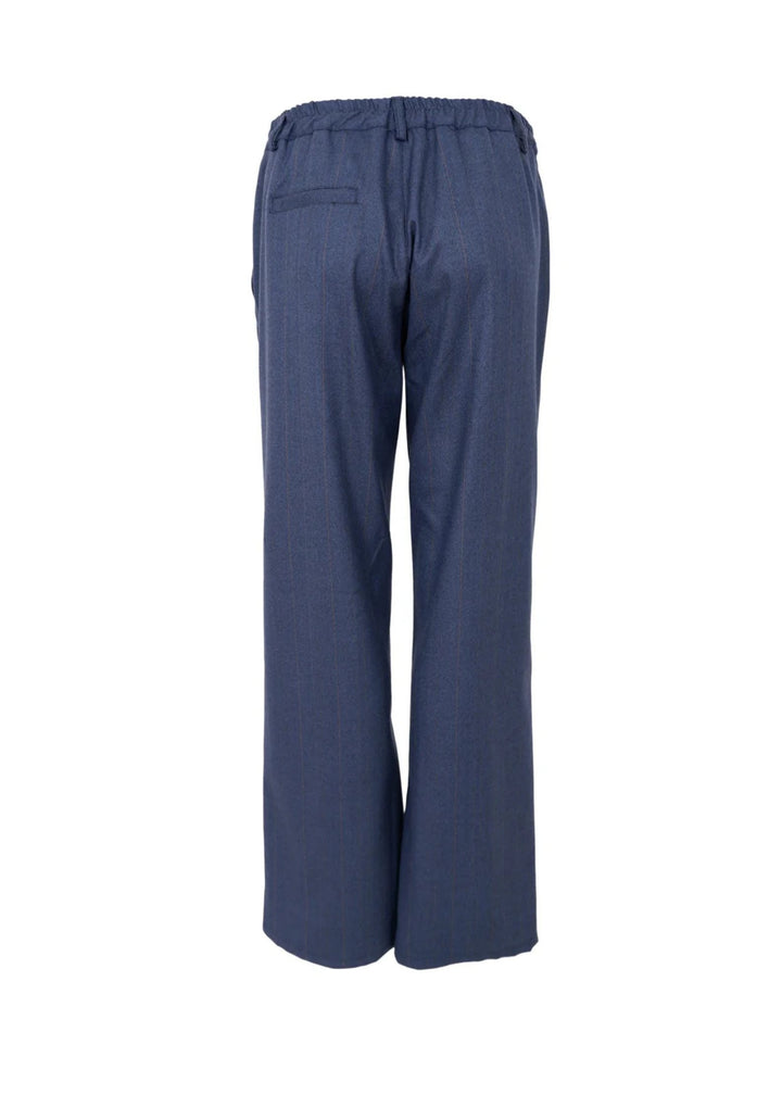Black Colour - BCPark Stribet Bukser - Indigo Blue